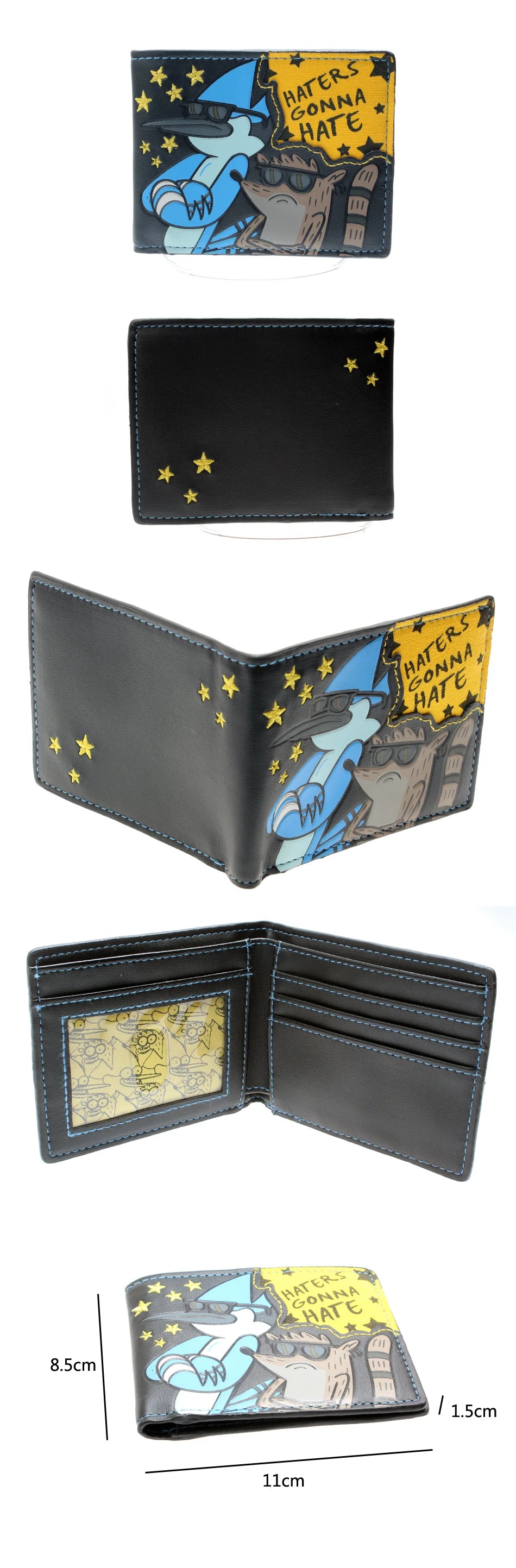 Vintage PU Leather Wallet – Geometric Design, Unisex