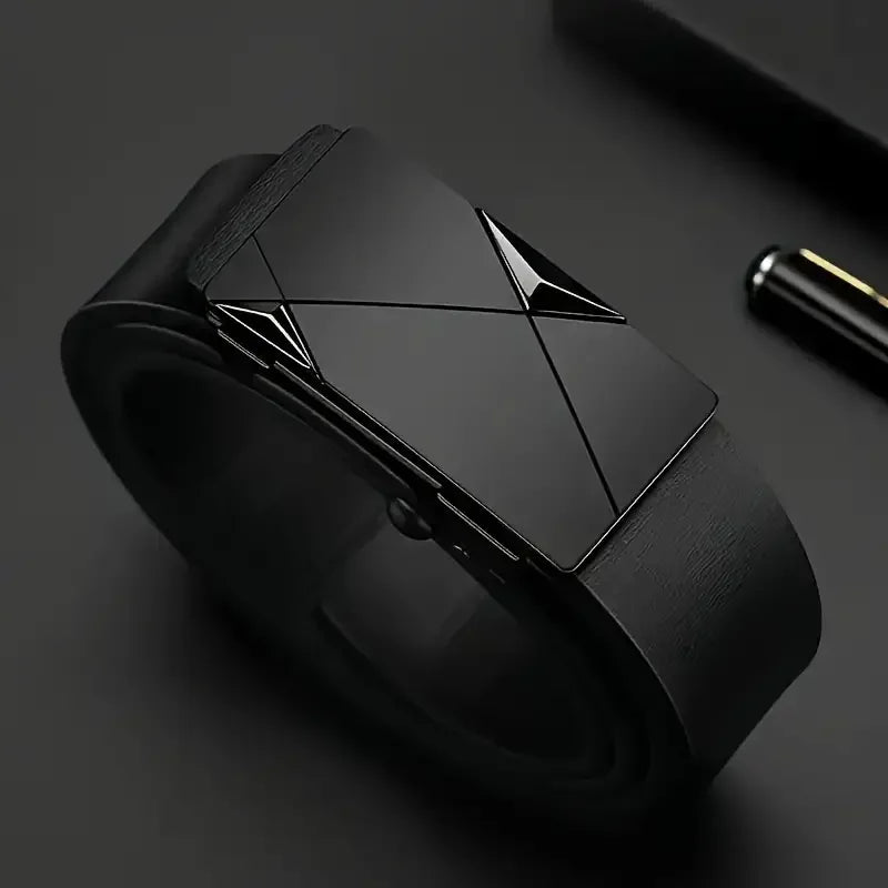 Men's PU Leather Automatic Buckle Belt