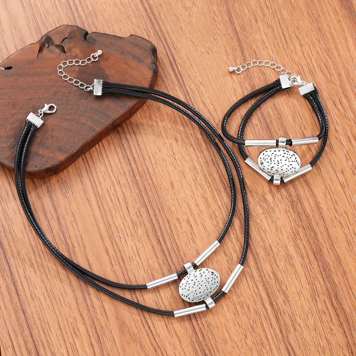 2pcs-vintage-oval-chain-jewelry-set