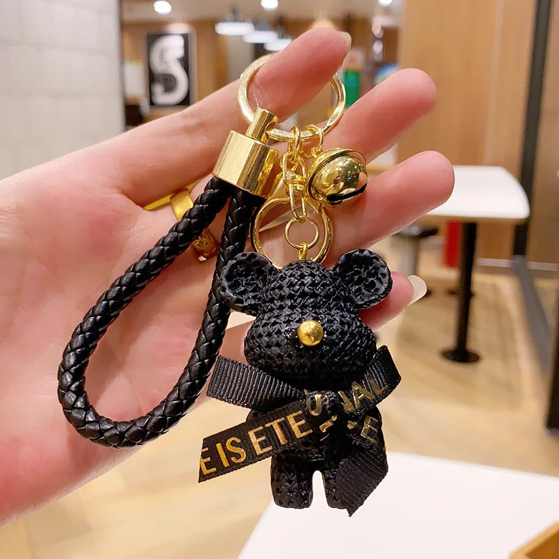 Cute Bear Mechanical Keychain Pendant.