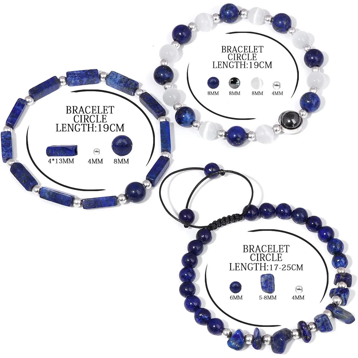 3-Piece Amethyst Healing Bracelet Set