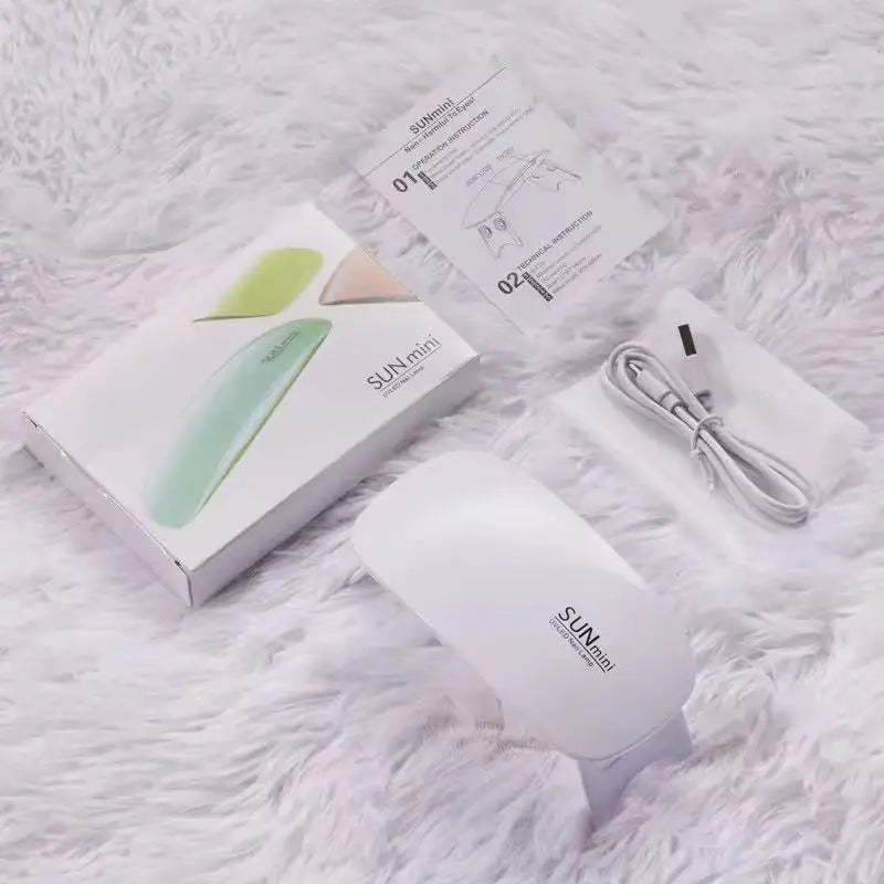 Mini UV LED Nail Lamp 6W – Portable and Foldable Gel Nail Dryer