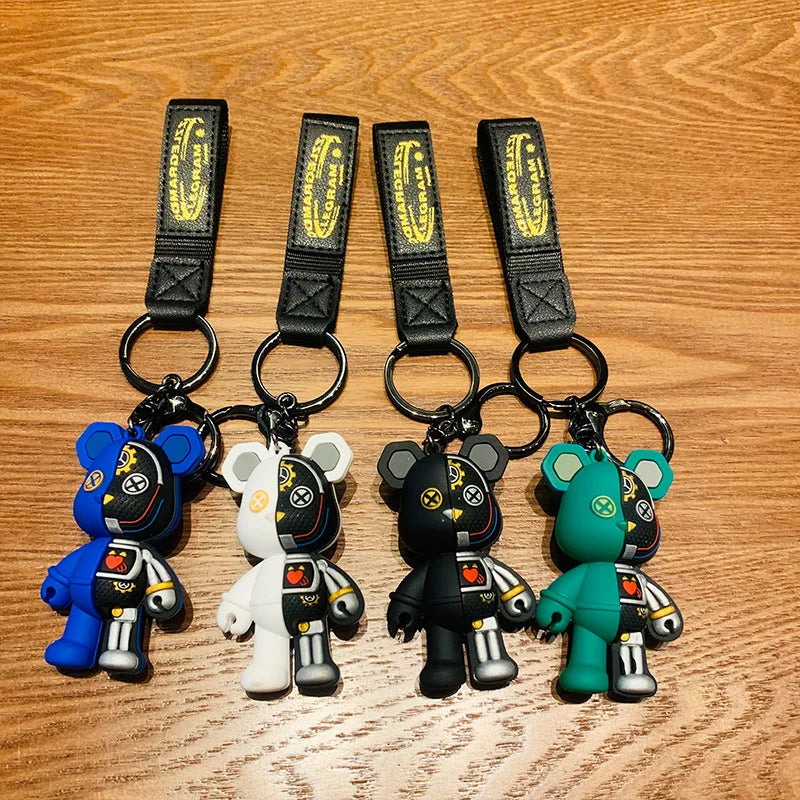 Cute Bear Mechanical Keychain Pendant.