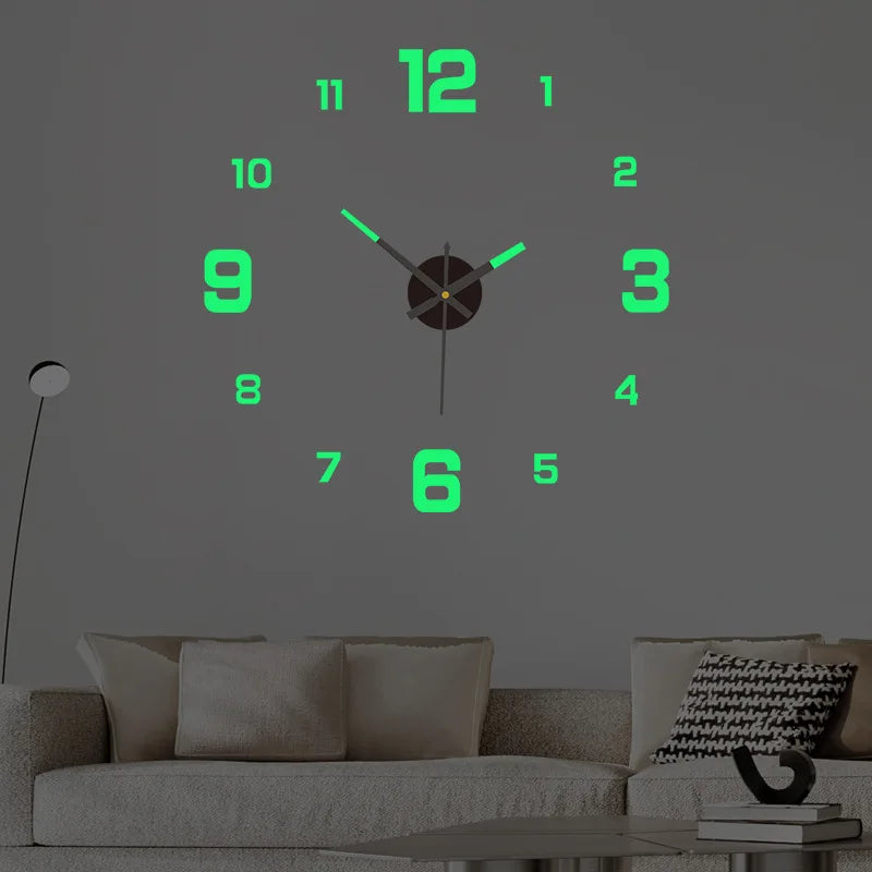 Luminous 3D Digital Wall Clock