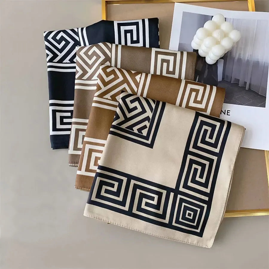 Women Satin Square Scarf 90x90CM