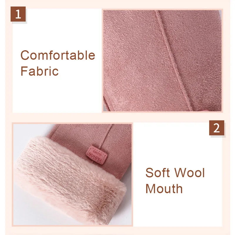 Women’s Winter Plush Touchscreen Gloves