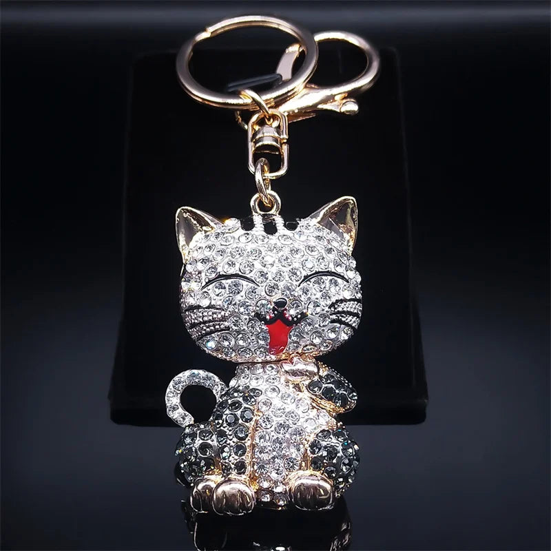 Colorful Crystal Bear Keychain – Bag Accessory