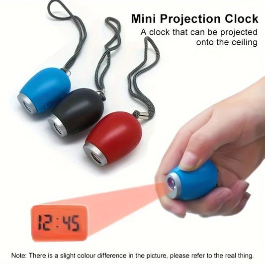 Mini LED Projection Keychain Clock
