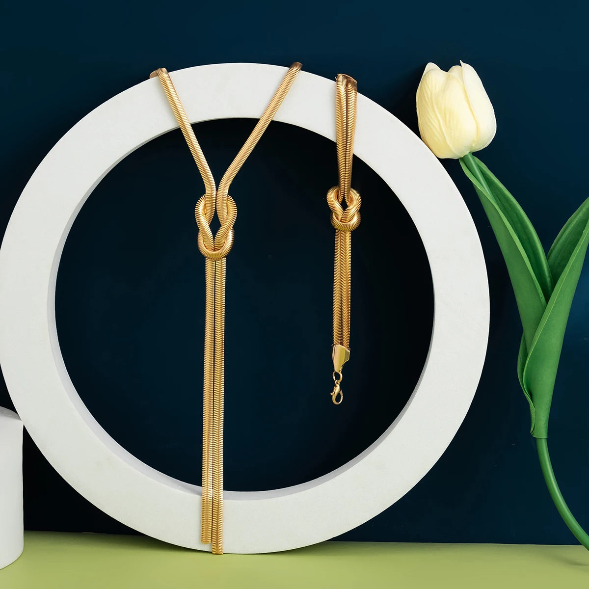 Vintage Snake-Style Necklace & Bracelet Set for Women