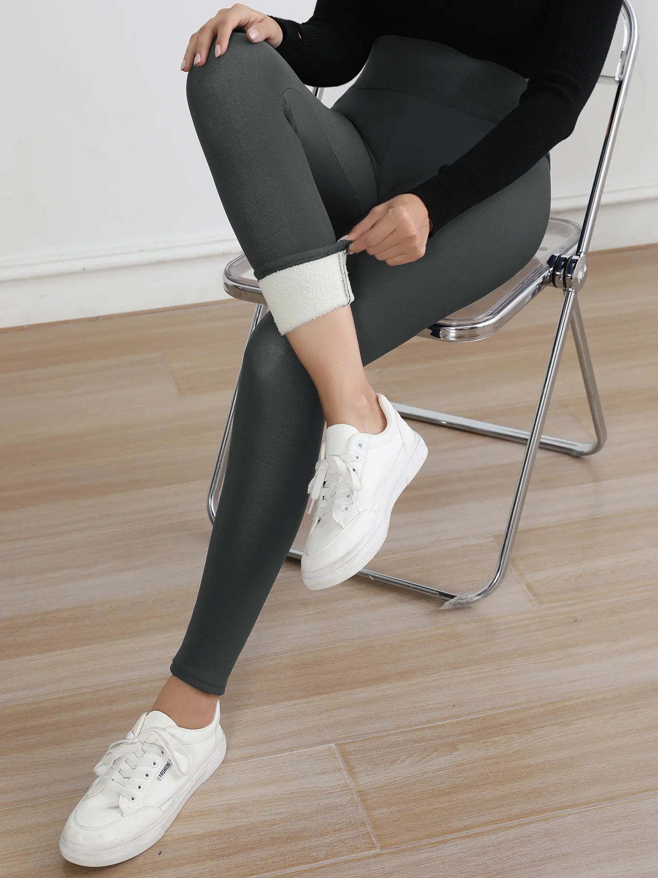 Winter Warm Fleece Leggings for Women | High Waist Slim Fit