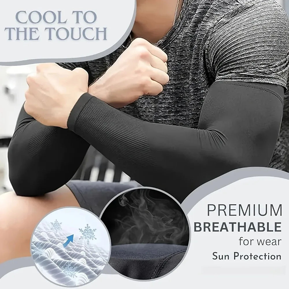 3 Pairs Unisex Cooling Sun Protection Arm Sleeves