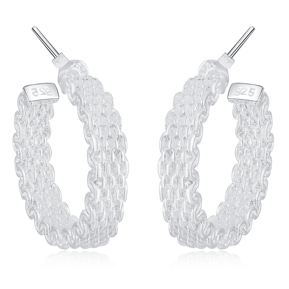 Sterling Silver Color Stud Earrings for Women