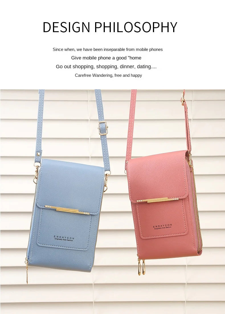 Crossbody Bag with Touchscreen – Phone Holder & Card Pocket