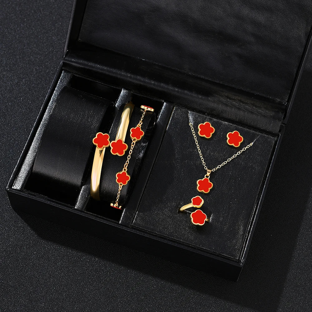 Lucky Flower 5-Piece Jewelry Set
