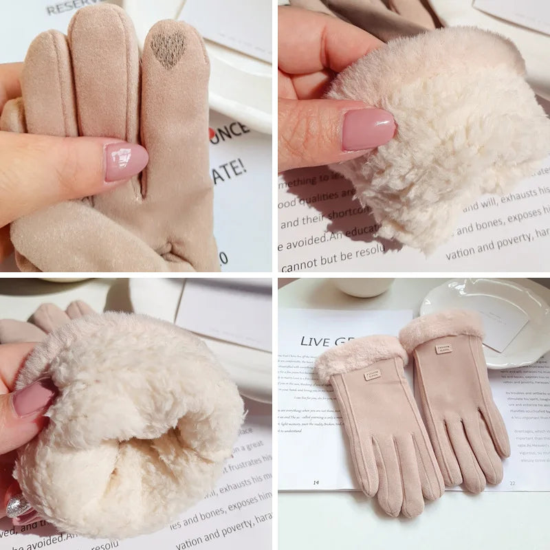 Women’s Winter Plush Touchscreen Gloves