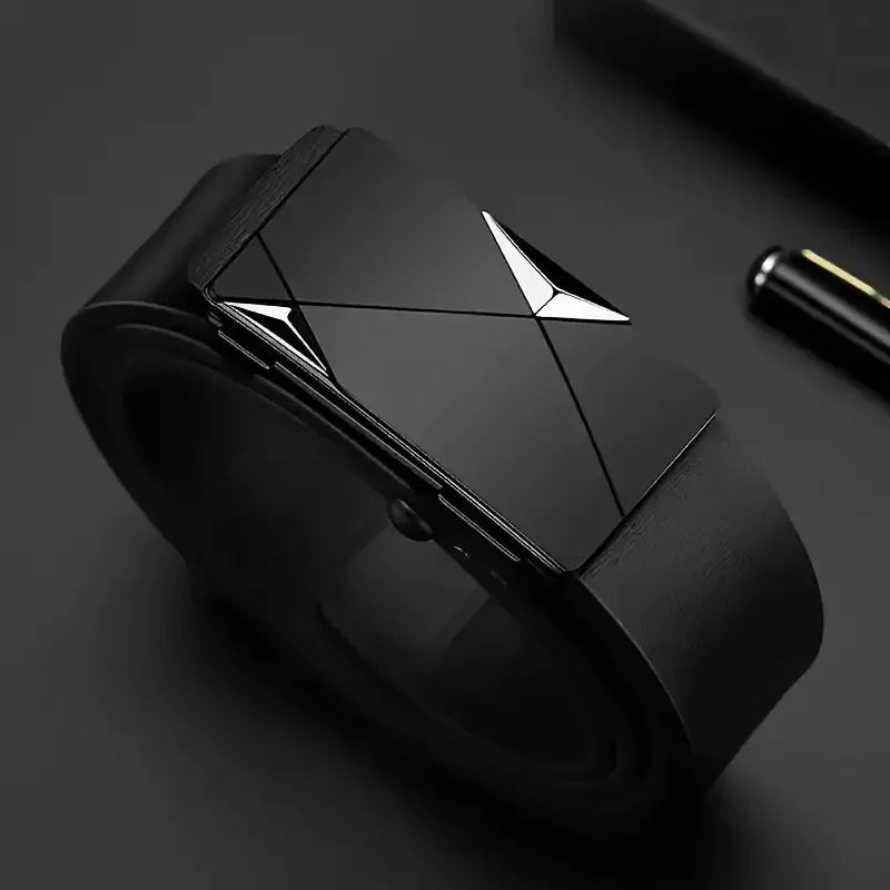 Men's PU Leather Automatic Buckle Belt