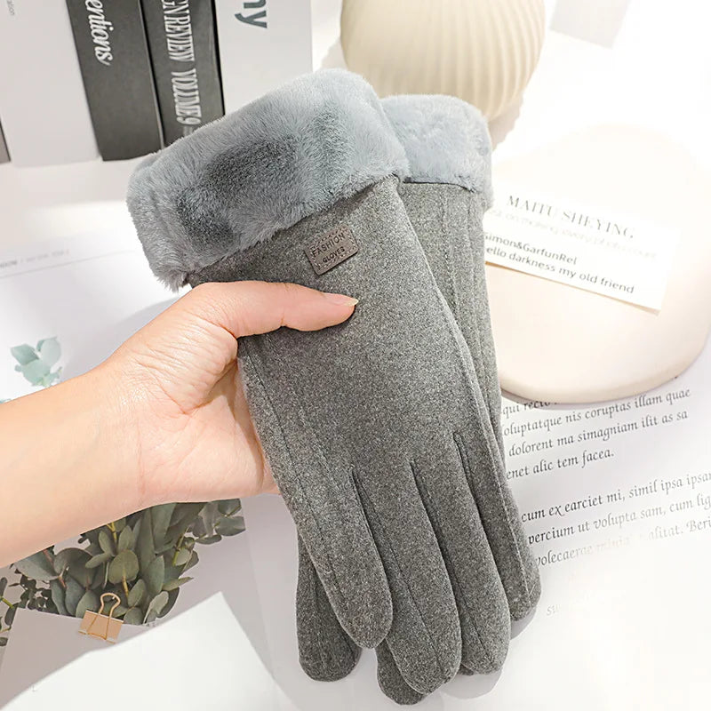 Women’s Winter Plush Touchscreen Gloves