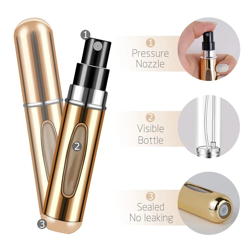 5ml Mini Perfume Atomizer – Portable Refillable Travel Spray