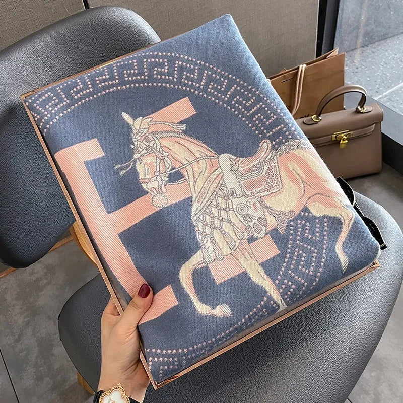 Winter Faux Cashmere Scarf – Thick Warm Shawl