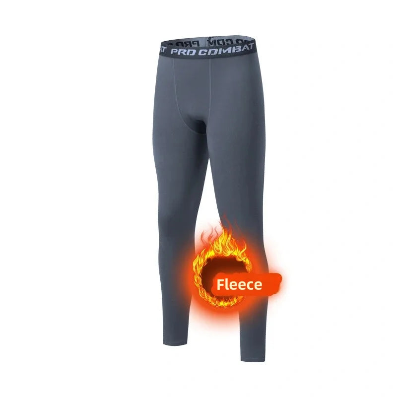 Men’s Thermal Fleece Leggings – Warm Compression Pants