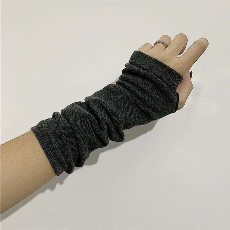 Winter Fingerless Knitted Arm Warmers – Unisex