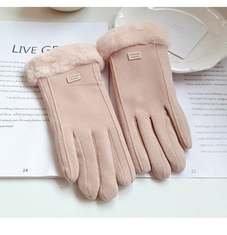 Women’s Winter Plush Touchscreen Gloves