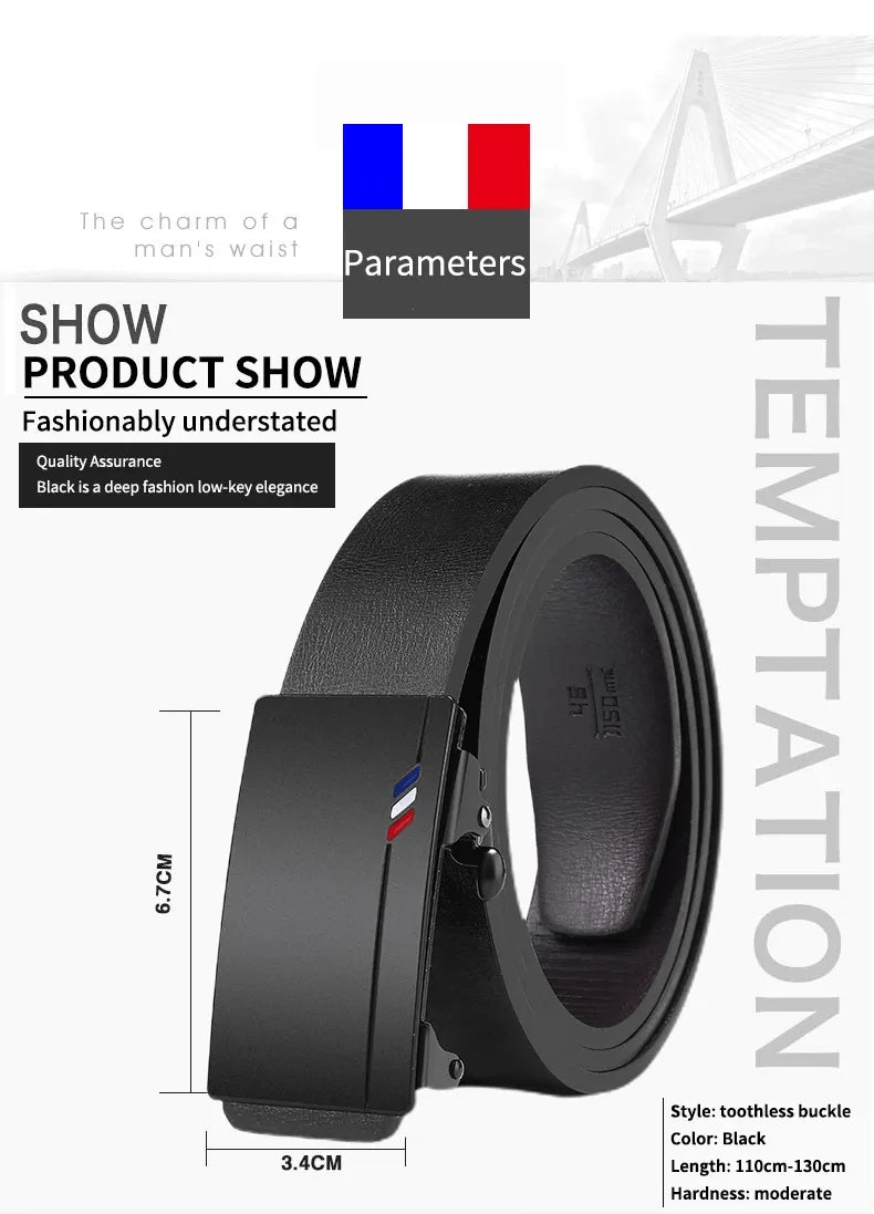 Men’s Automatic Buckle Leather Belt