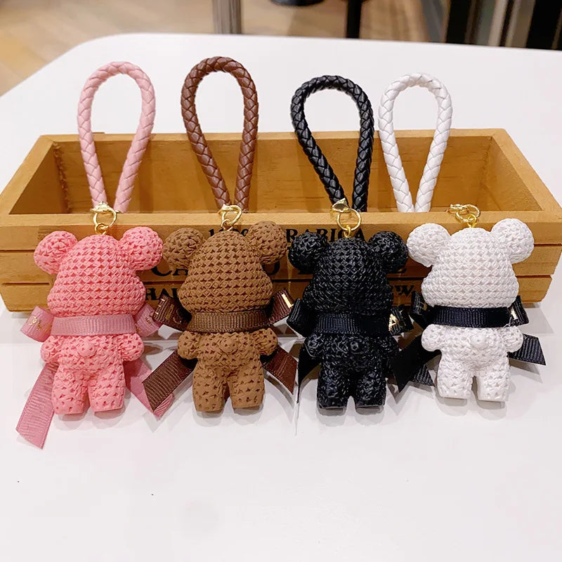 Cute Bear Mechanical Keychain Pendant.