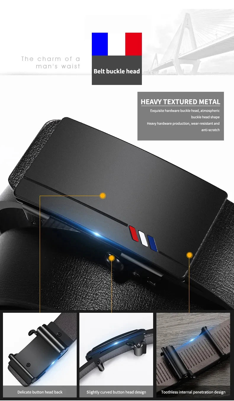 Men’s Automatic Buckle Leather Belt