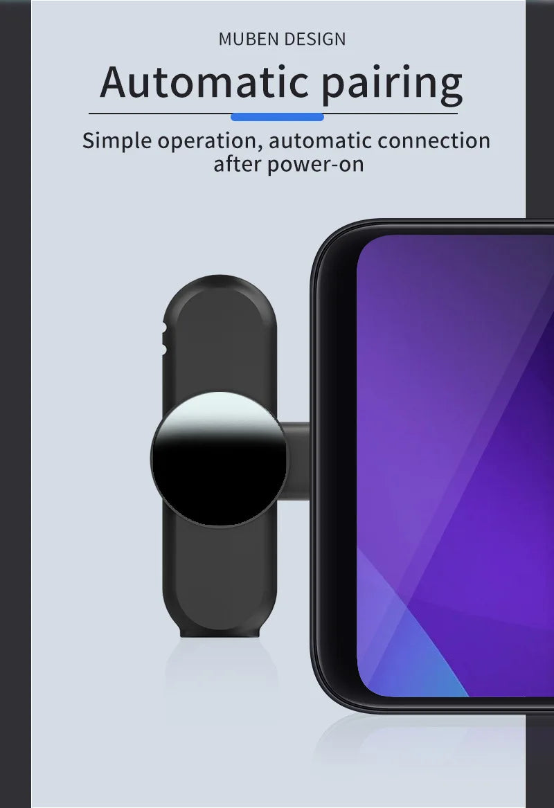 Wireless Lavalier Microphone for iPhone & Android