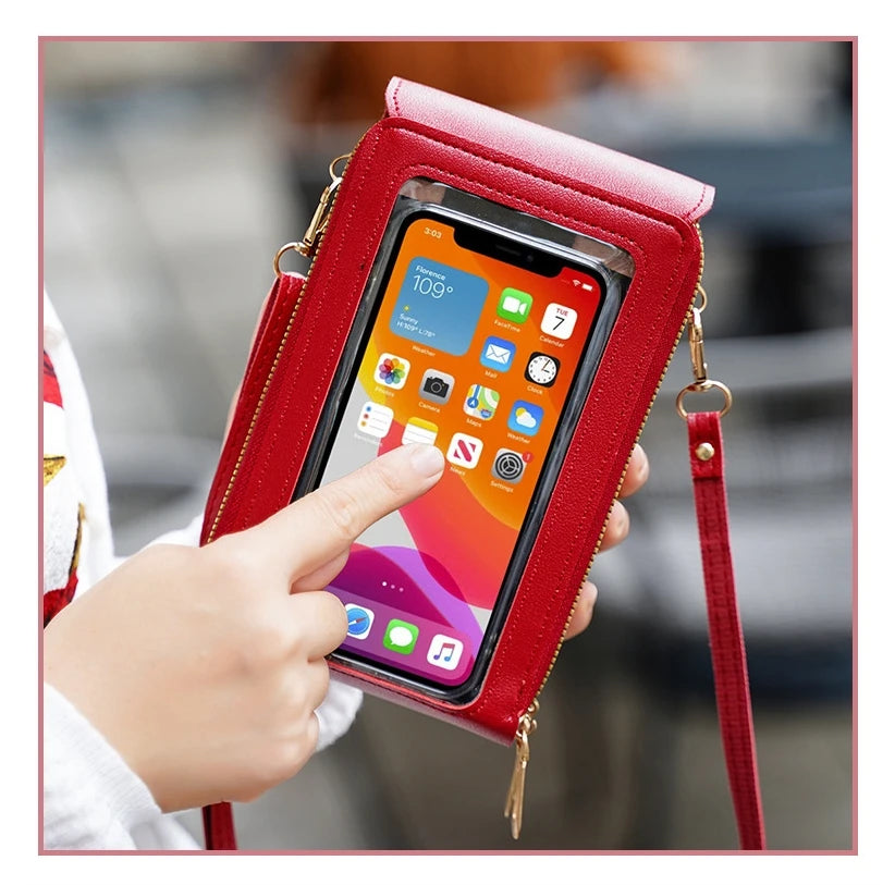 Crossbody Bag with Touchscreen – Phone Holder & Card Pocket