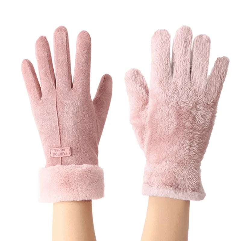 Women’s Winter Plush Touchscreen Gloves