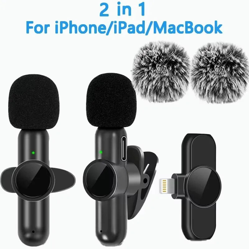 Wireless Lavalier Microphone for iPhone & Android