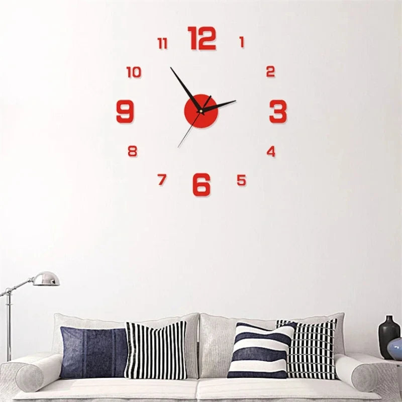 Luminous 3D Digital Wall Clock