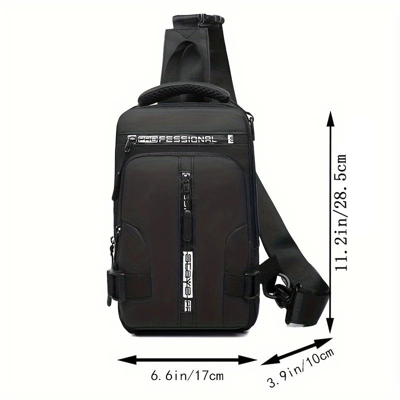 Men’s Crossbody Riding Backpack – Lightweight & Large Capacity