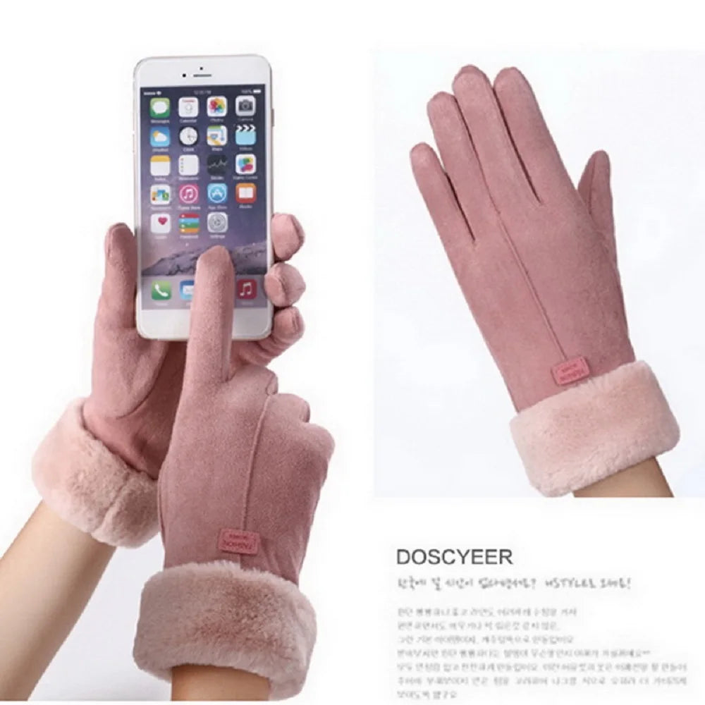 Women’s Winter Plush Touchscreen Gloves