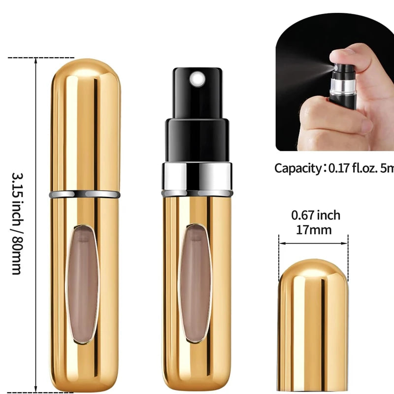 5ml Mini Perfume Atomizer – Portable Refillable Travel Spray