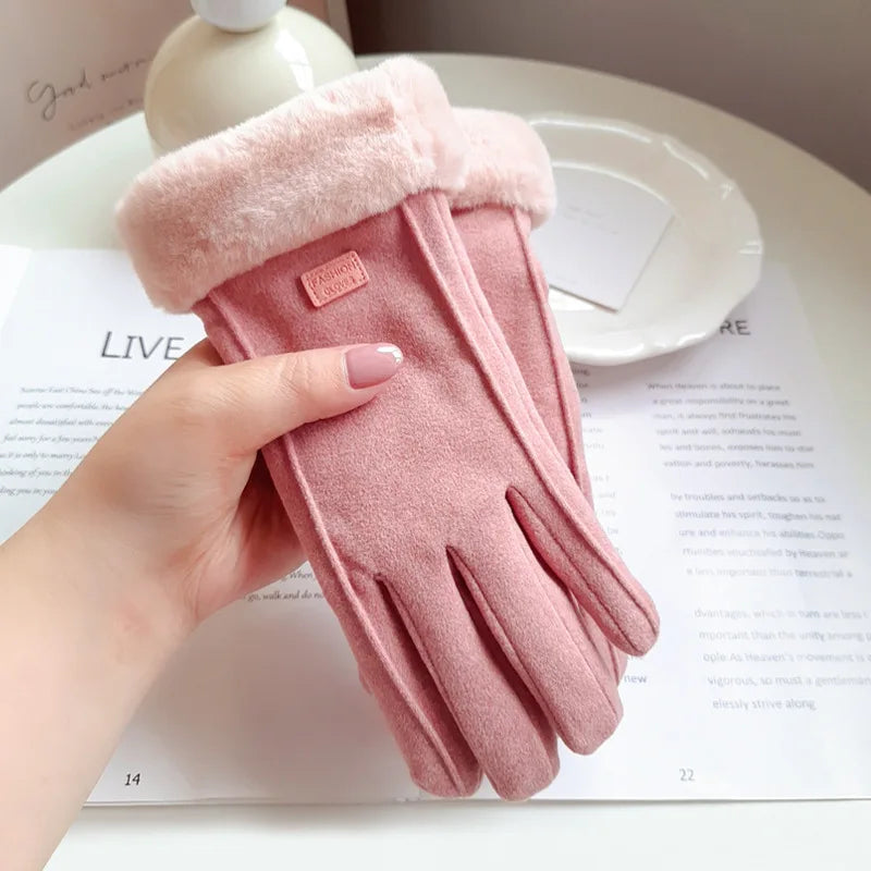 Women’s Winter Plush Touchscreen Gloves