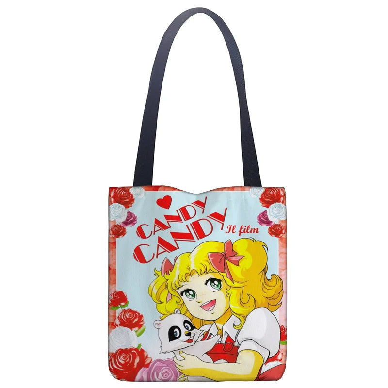 Casual Candy Linen Tote Bag – Women’s Shopping & Travel Bag