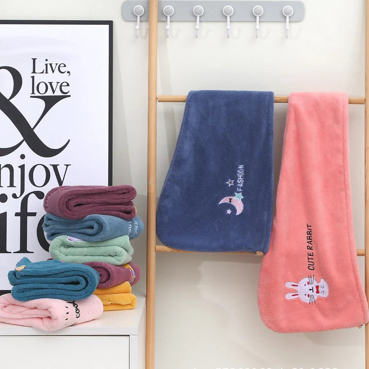 Coral Fleece Quick-Dry Hair Towel Cap