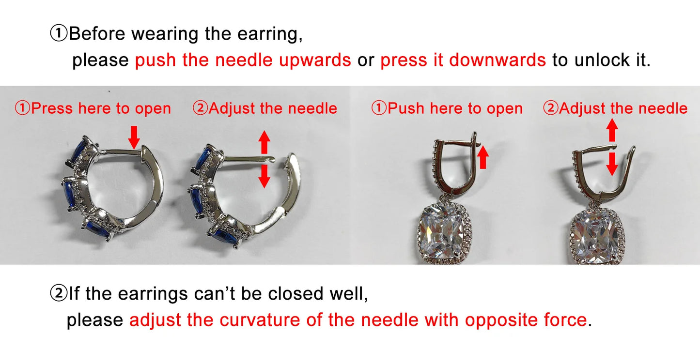 Huitan CZ Hoop Earrings – Fashion Silver & Gold for Women