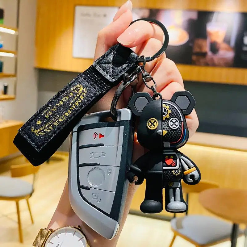 Cute Bear Mechanical Keychain Pendant.