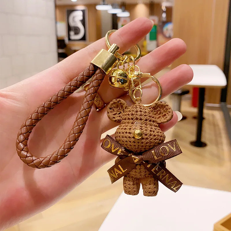 Cute Bear Mechanical Keychain Pendant.