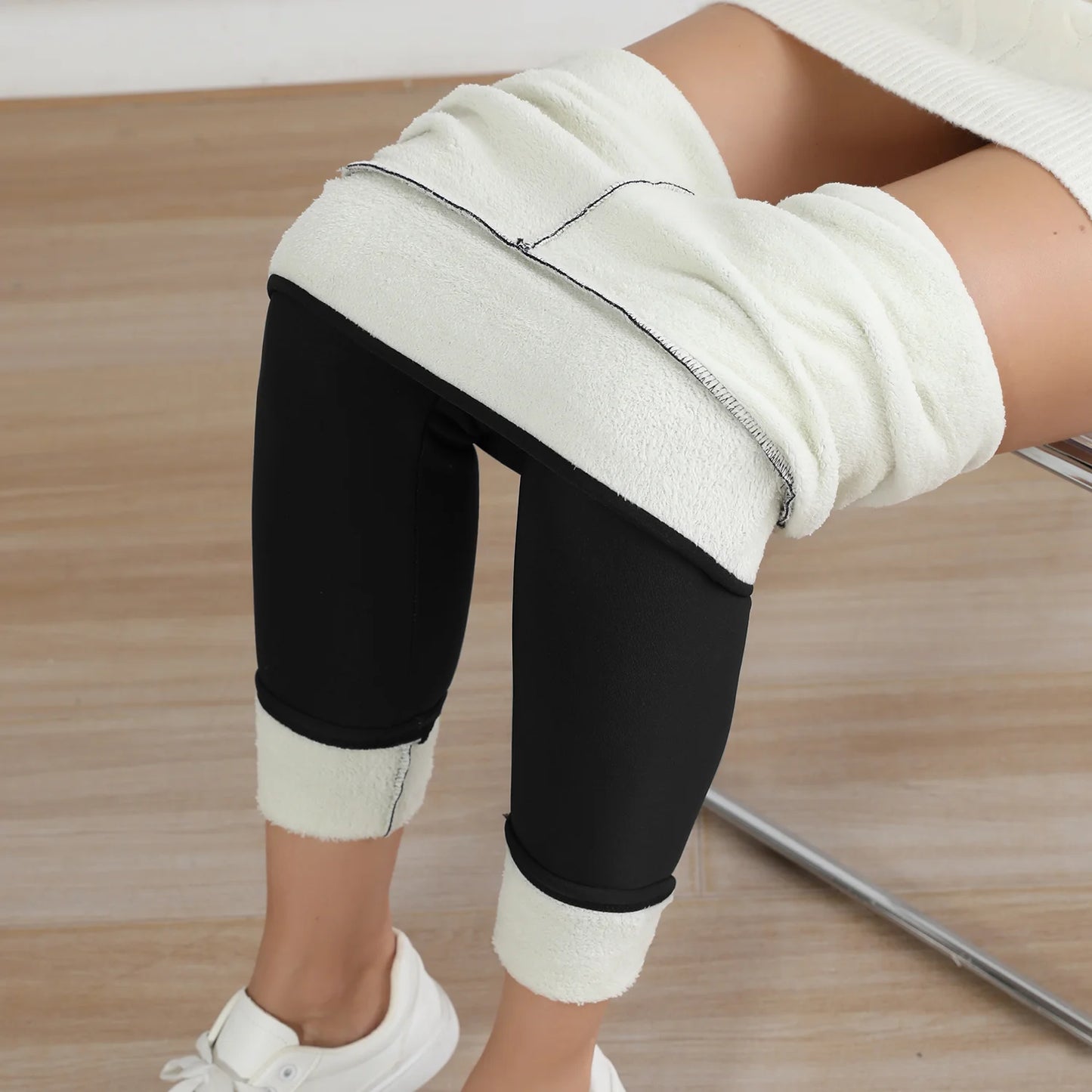 Winter Warm Fleece Leggings for Women | High Waist Slim Fit