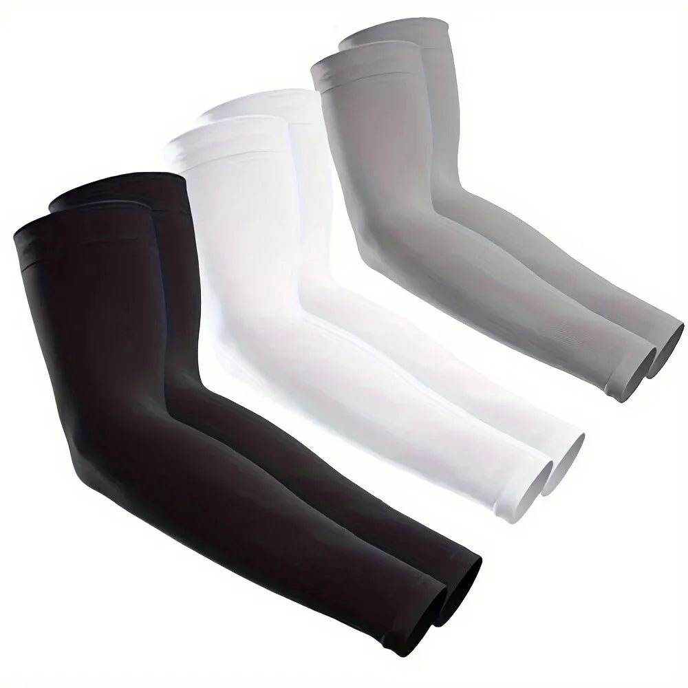 3 Pairs Unisex Cooling Sun Protection Arm Sleeves