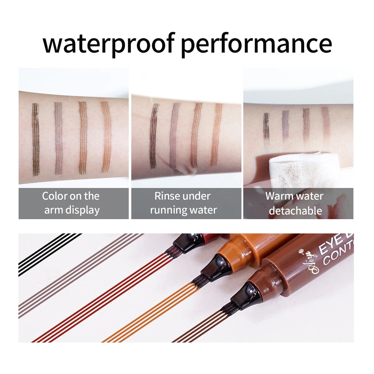 4-Prong Long-Lasting Eyebrow Pencil – Waterproof