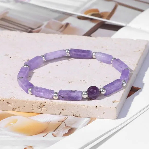 3-Piece Amethyst Healing Bracelet Set