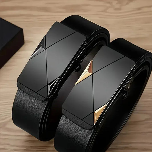 Men's PU Leather Automatic Buckle Belt