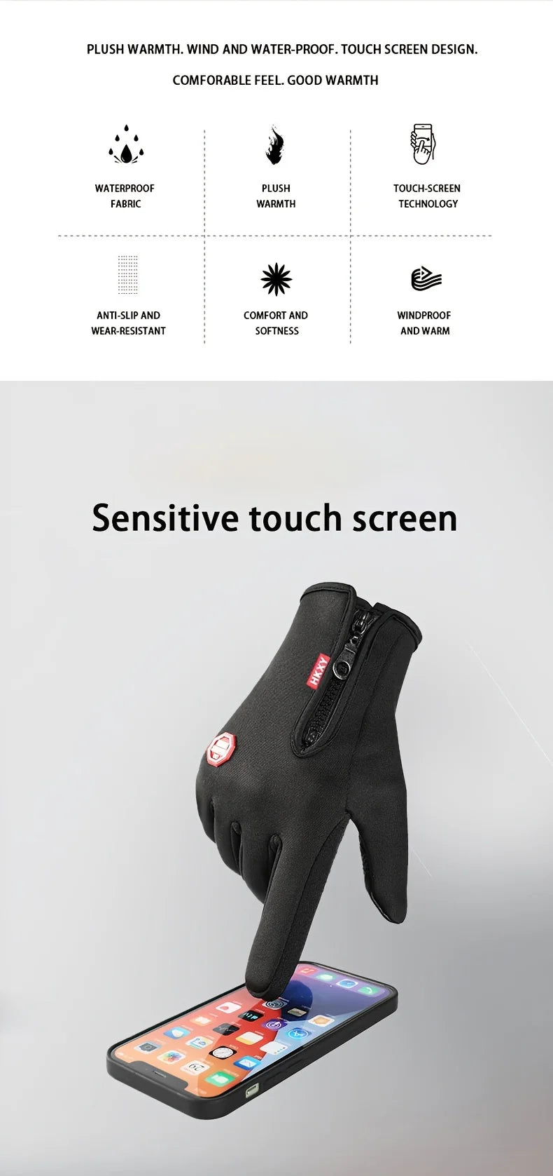 Winter Touchscreen Gloves – Men & Women