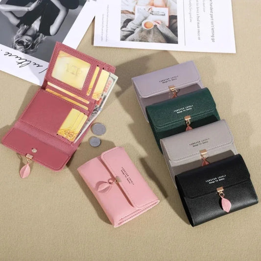 Korean Style Small Tri-Fold Wallet – Coin & Money Clip